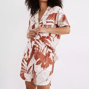 Madewell tropical pull on shorts, S NWOT